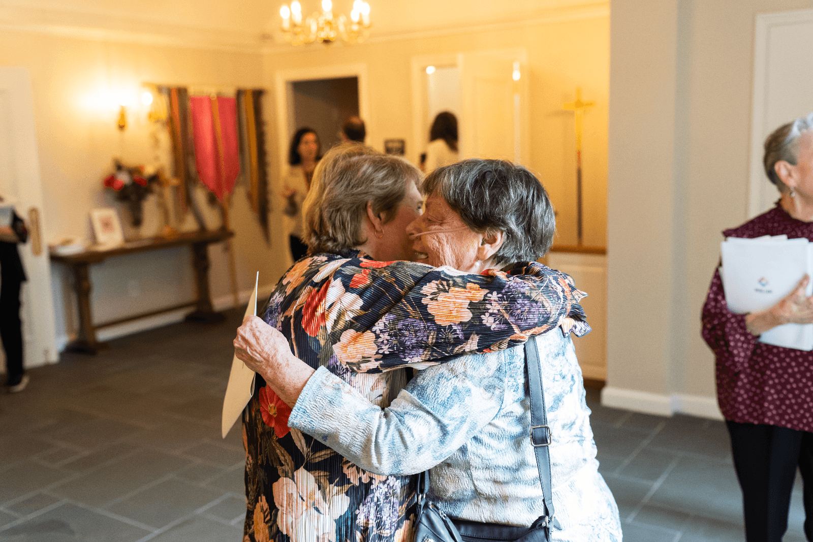 Hands together in unity